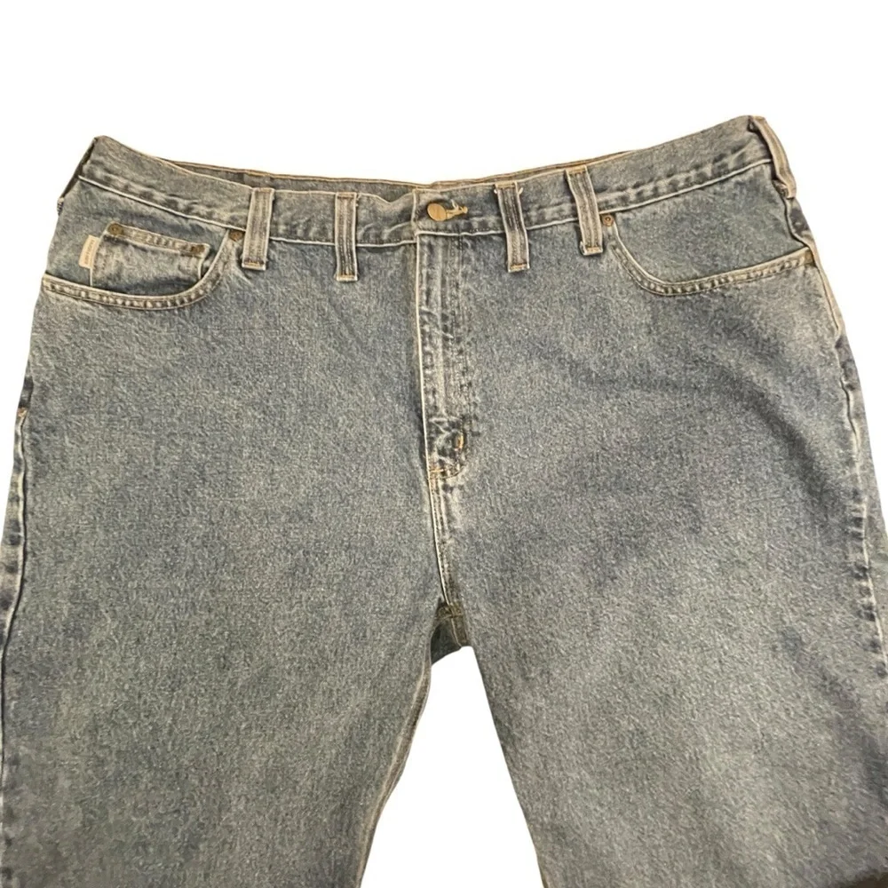 Carhartt Men’s Gray Denim Relaxed Fit Work Jeans B460 DPS 46X30 Workwear
